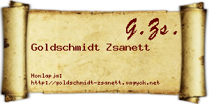 Goldschmidt Zsanett névjegykártya